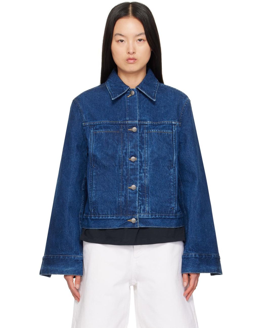 Studio Nicholson Tahoe Denim Jacket in Blue | Lyst