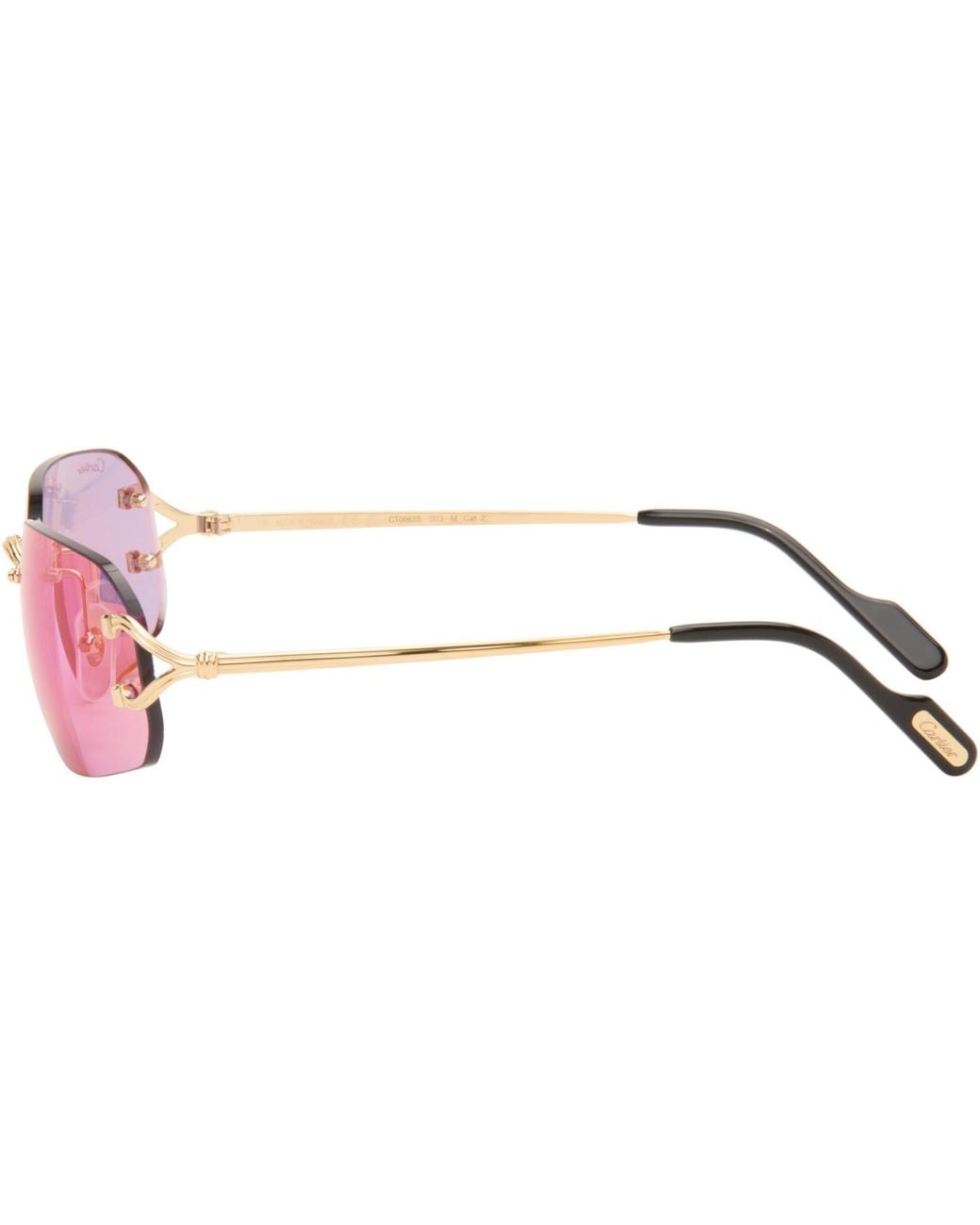 Cartier Purple Classic C Motif Sunglasses for men