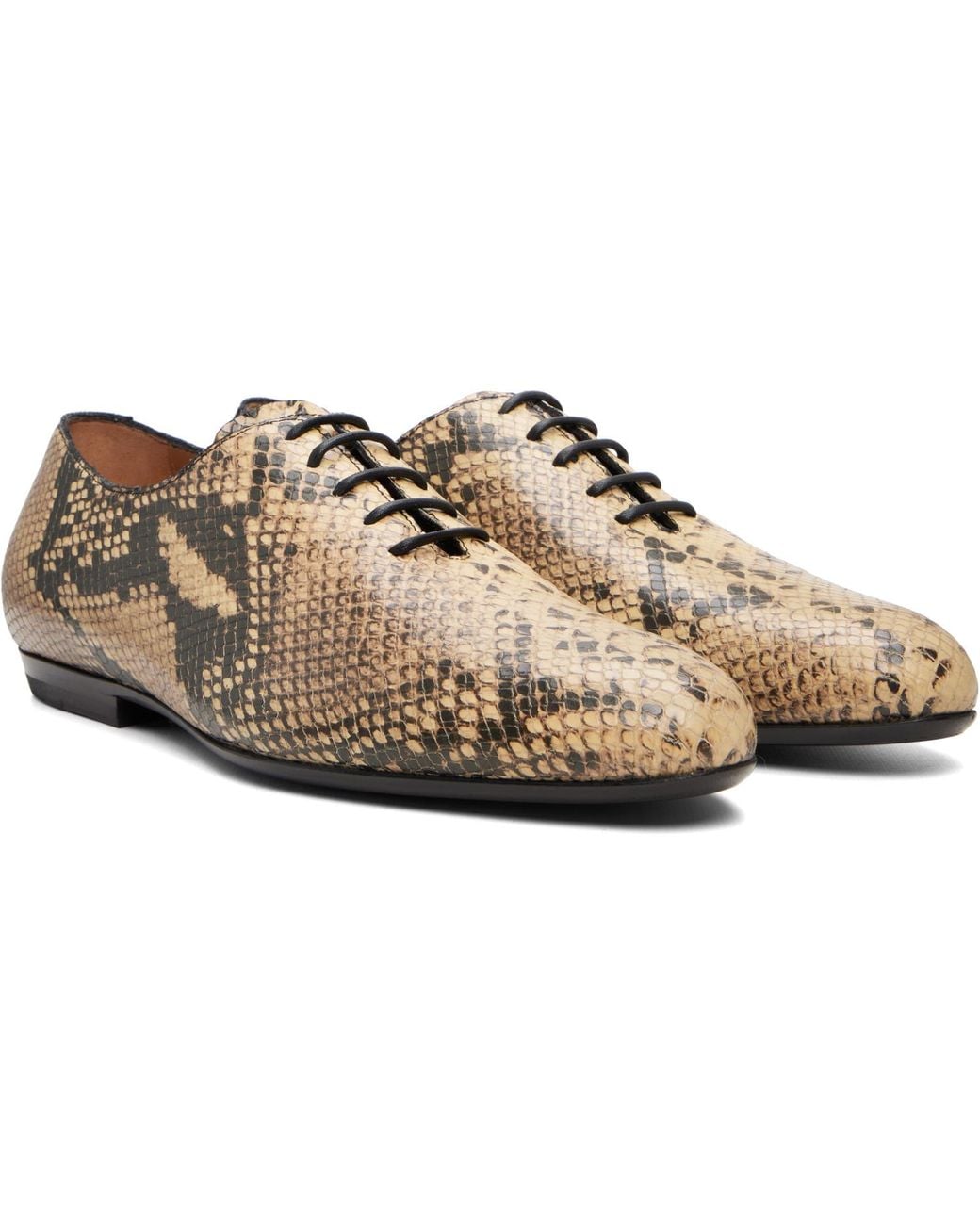 Dries Van Noten Brown Leather Oxfords for men