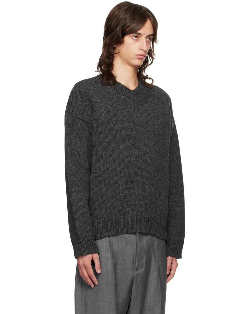 Our Legacy Sonar V-Neck Sweater in Black for Men | Lyst
