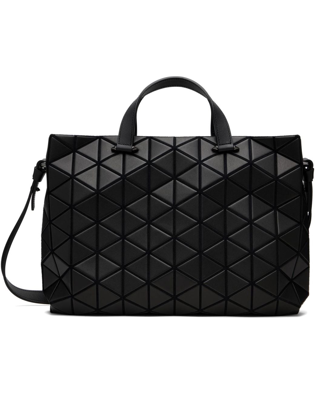 Issey Miyake Black Matte Tonneau Bag for men