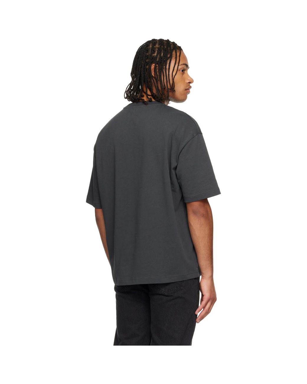 A.P.C. Black Flocked T-Shirt for men