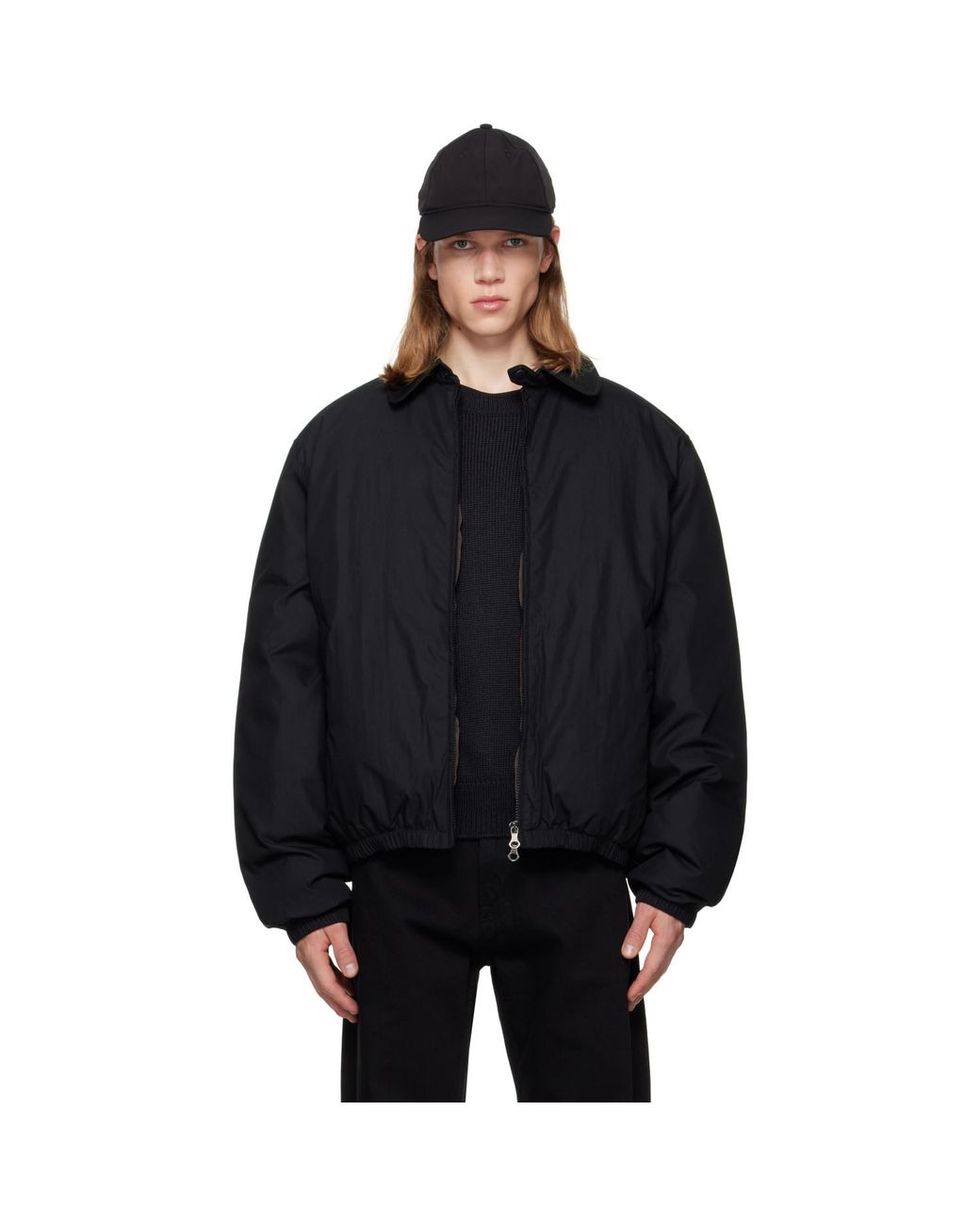 Our Legacy Black Avenue Puffa Down Bomber Jacket for men