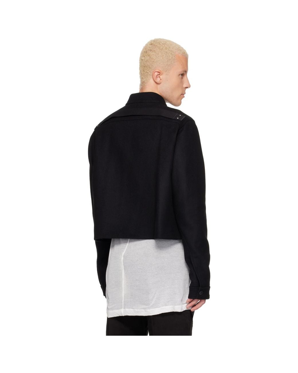 Rick Owens Black Tower Alice Brad Jacket for men