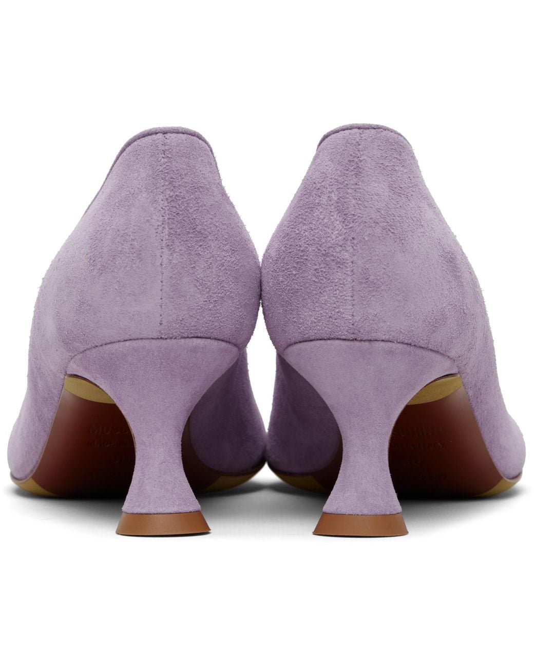 Moschino Black Duck Suede Heels