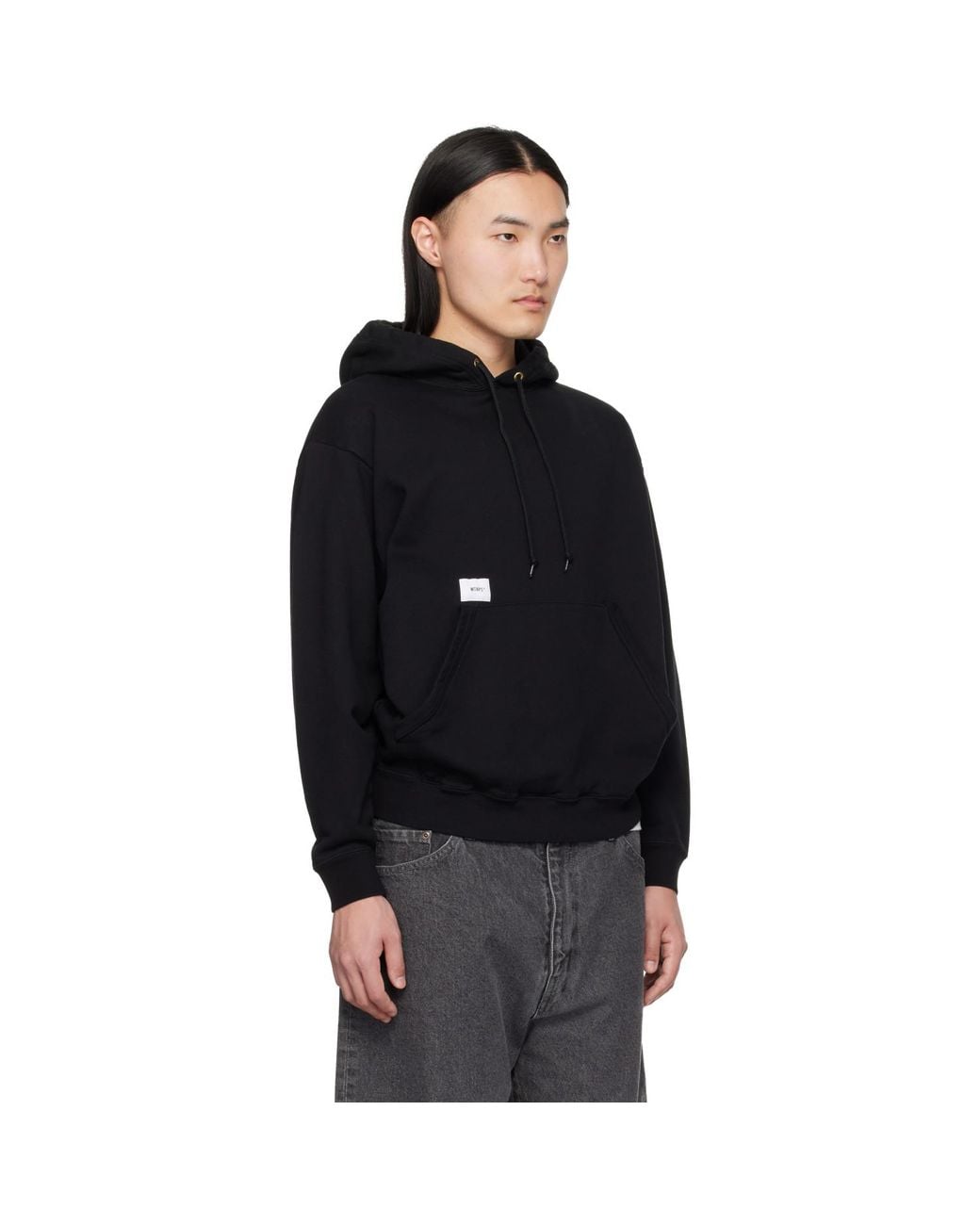(w)taps Black Sign-Yd Hoodie for men