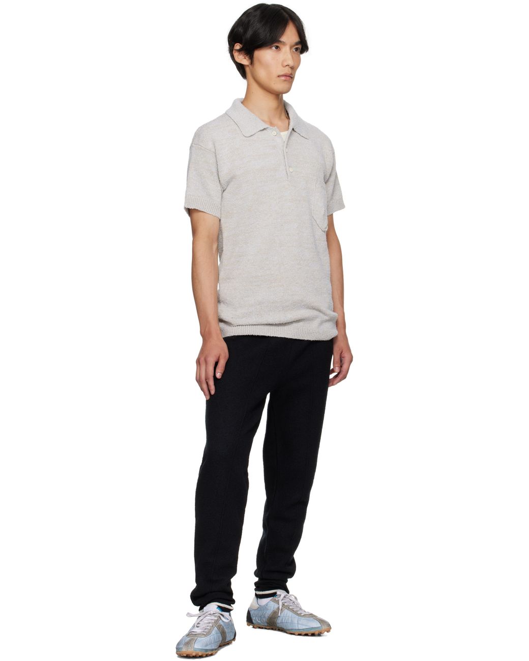 Maison Margiela Black Wool Track Pants for men