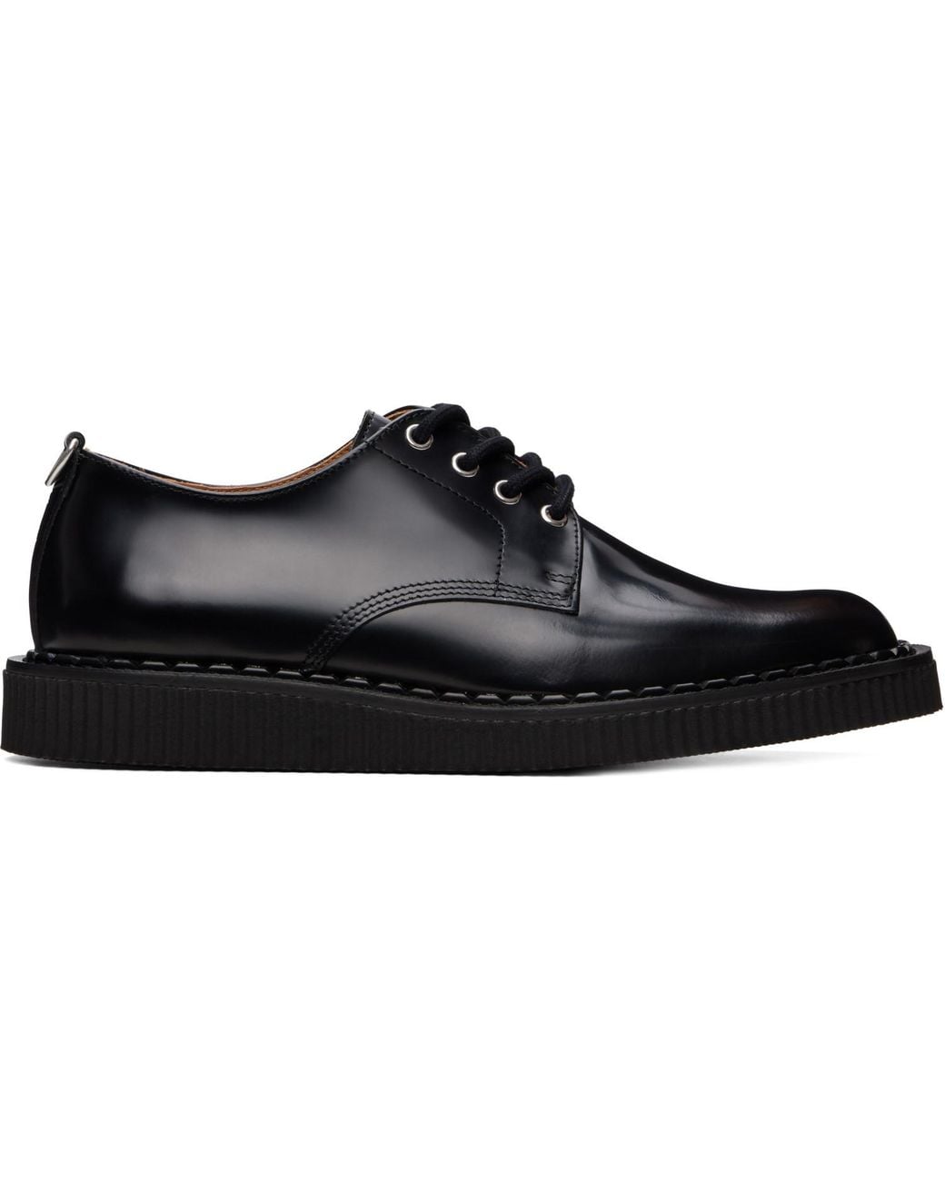 George Cox Black 4 Eyelet Derbys for men