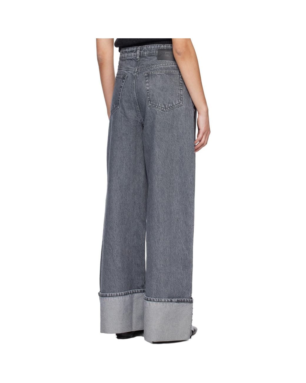 Ganni Black Double Fly Baggy Jeans