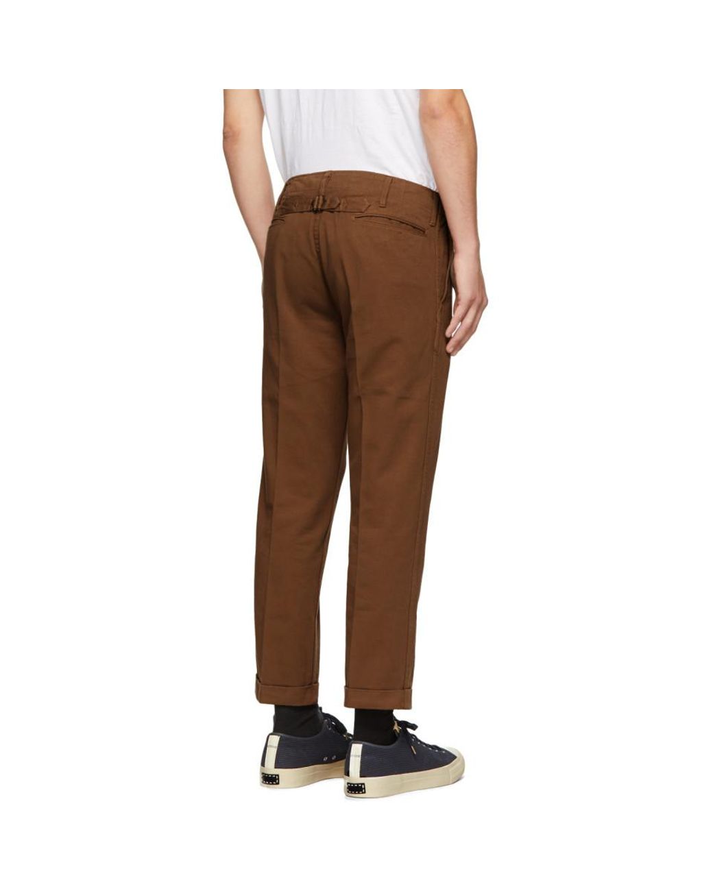 Visvim Brown High-water Chino Trousers for Men | Lyst