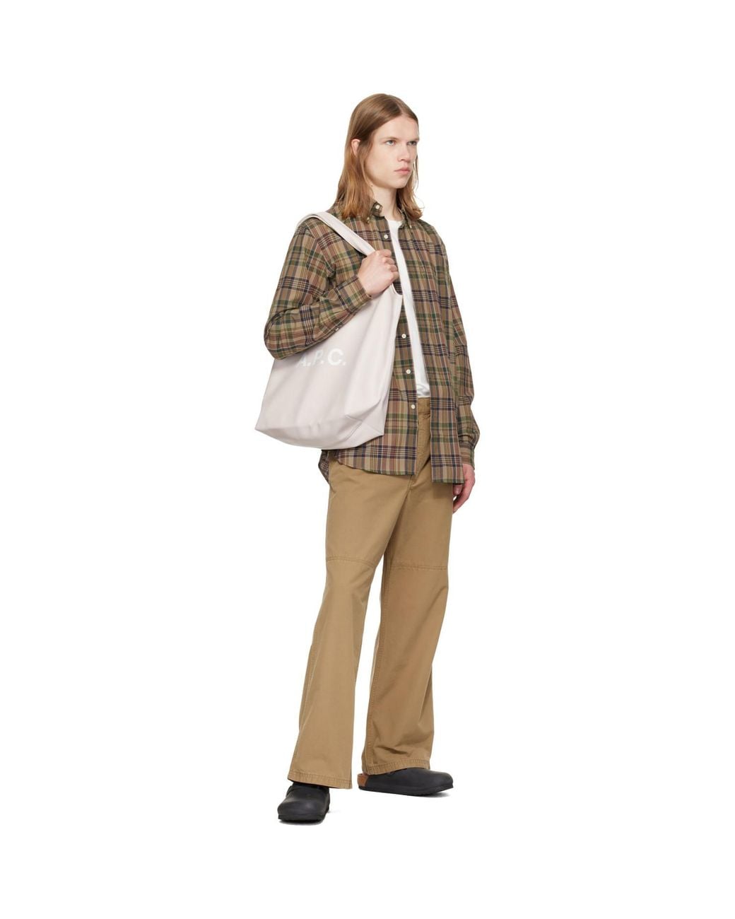 A.P.C. Gray Ninon Tote for men