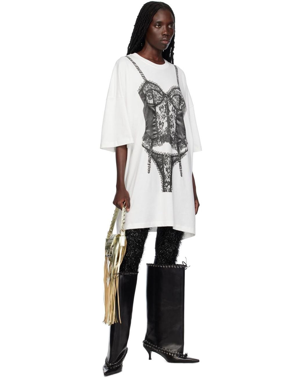 VAQUERA Lingerie T-shirt in Black | Lyst