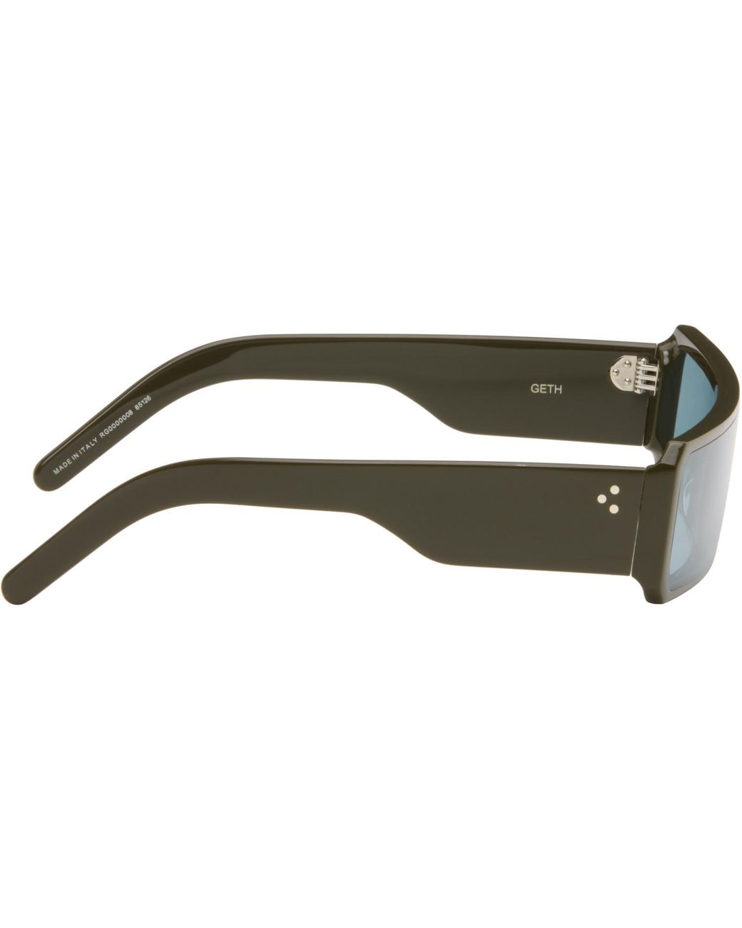 Rick Owens Black Khaki Gethshades Sunglasses for men