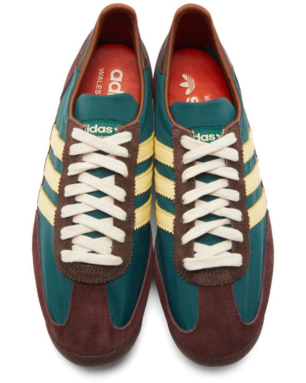 adidas gazelle silver green womens Wales Bonner // X Adidas Green Knit SL72 Sneaker – VSP Consignment