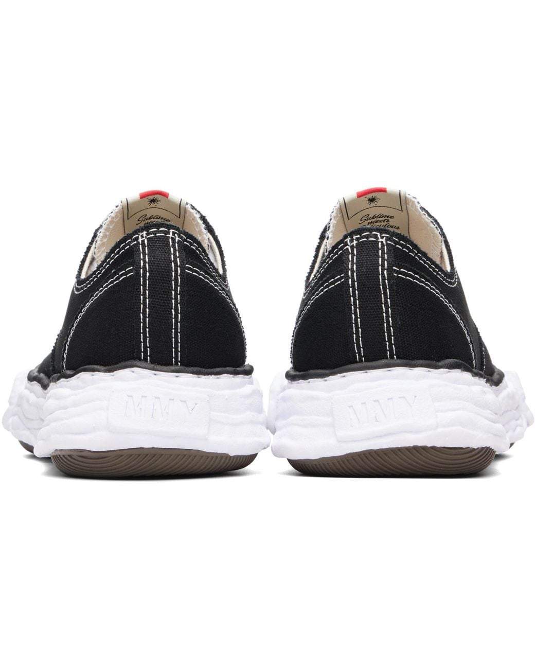 Maison Mihara Yasuhiro Black Peterson Og Sole Canvas Low-Top Sneakers for men