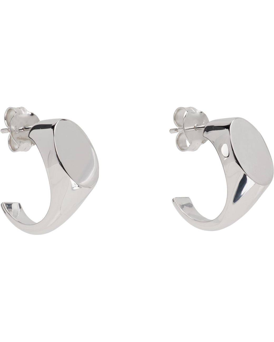 Maison Margiela Black Logo Reference Signet Earrings