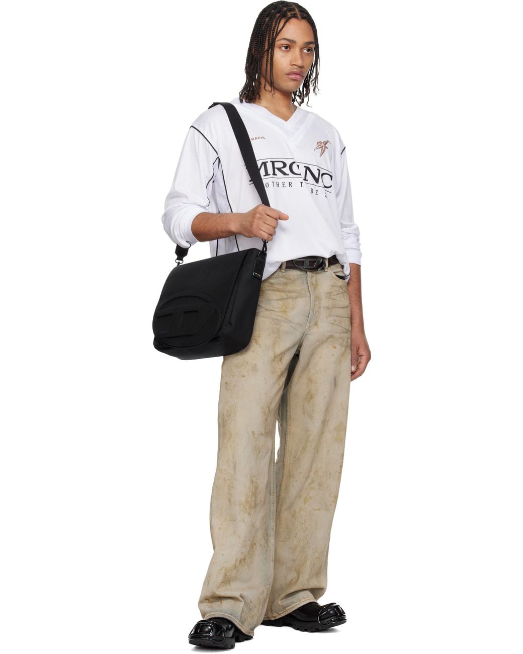 DIESEL Black B-1Dr Belt for men