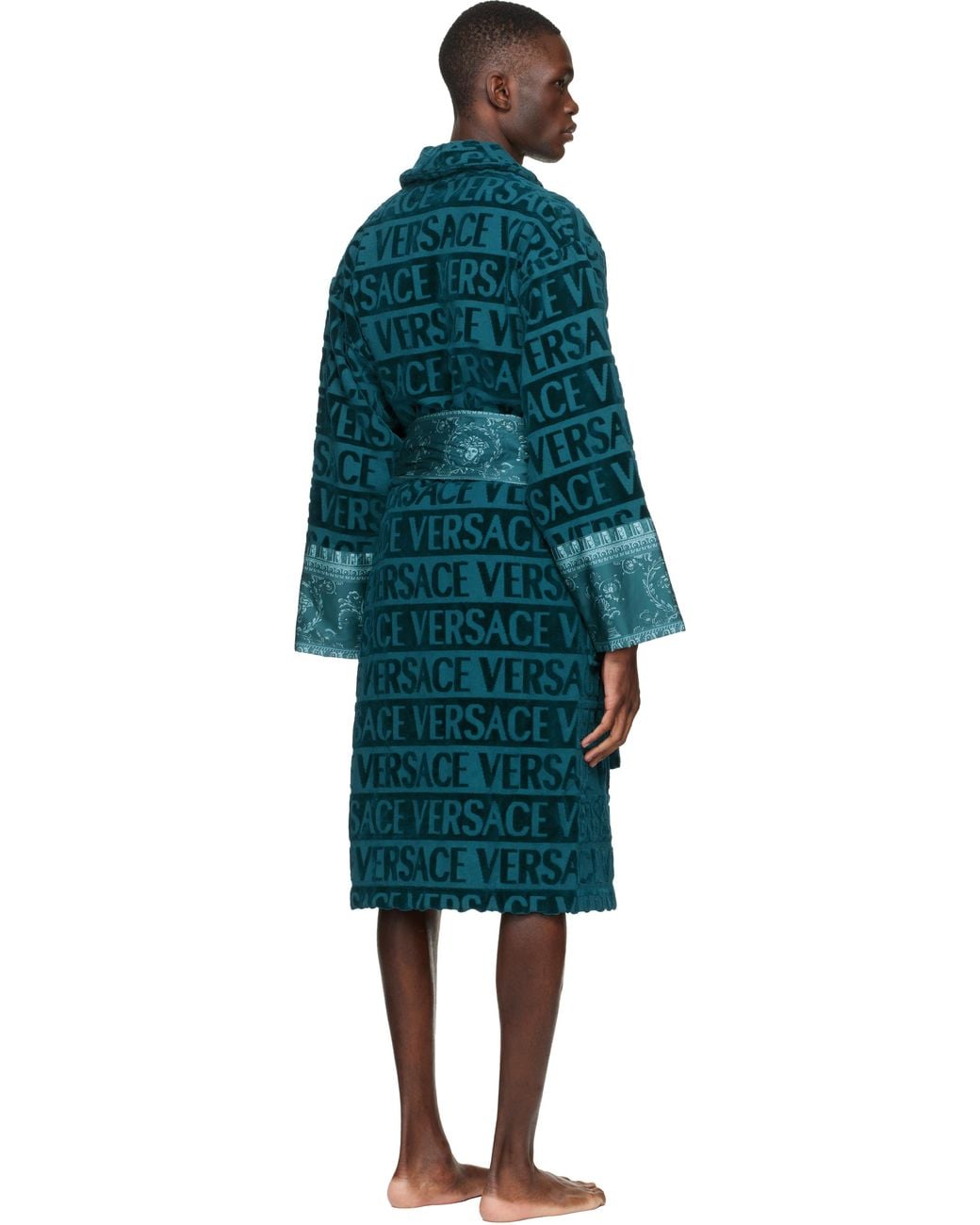 メンズ Versace ブルー 'I Heart Baroque' バスローブ Blue