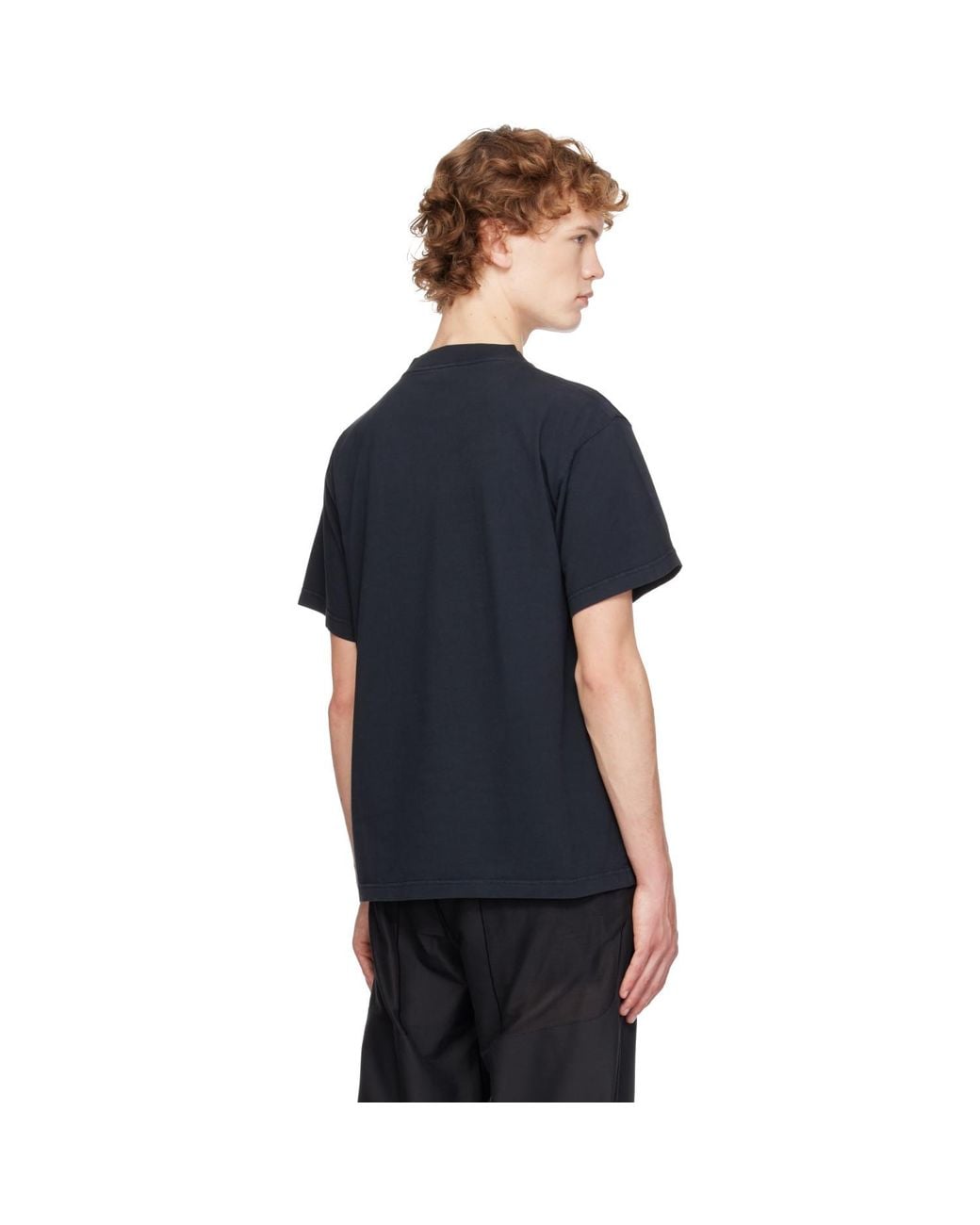 Balenciaga Blue Standard Address Crest T-Shirt for men