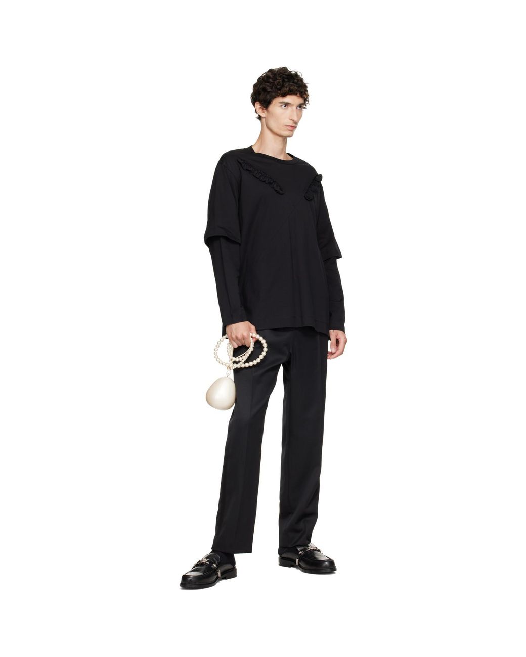 Simone Rocha Natural Off- Pearl Egg Bag for men