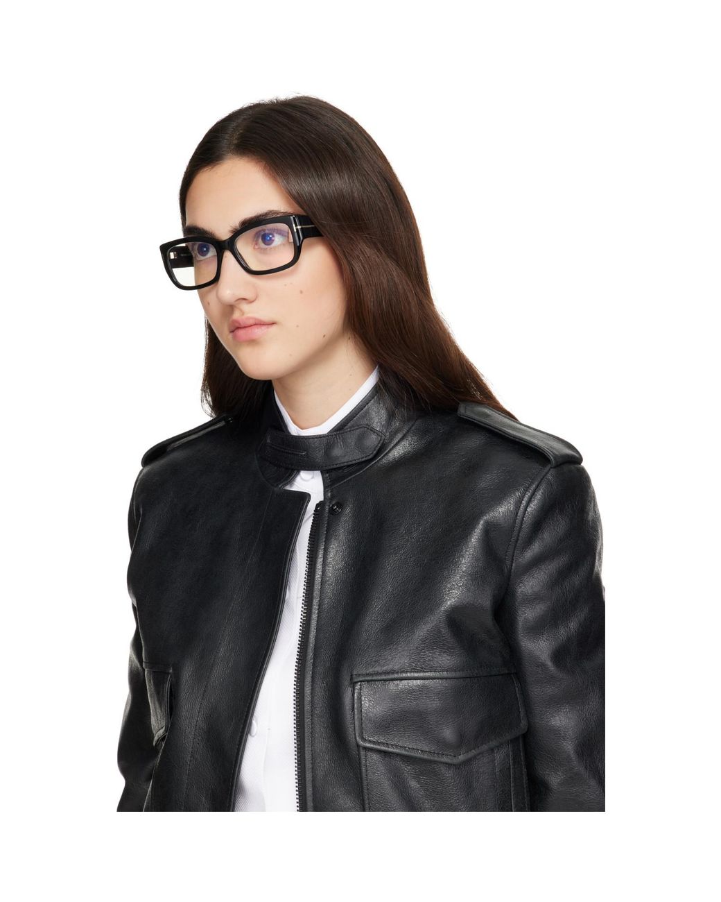 Tom Ford Brown Rectangular Light Glasses