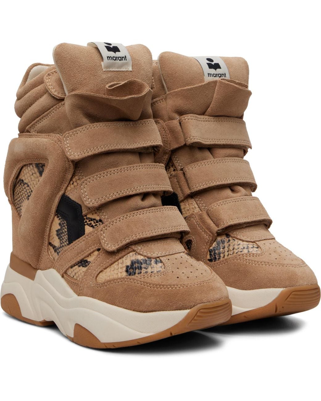 Isabel Marant Brown Taupe Python Balskee Sneakers