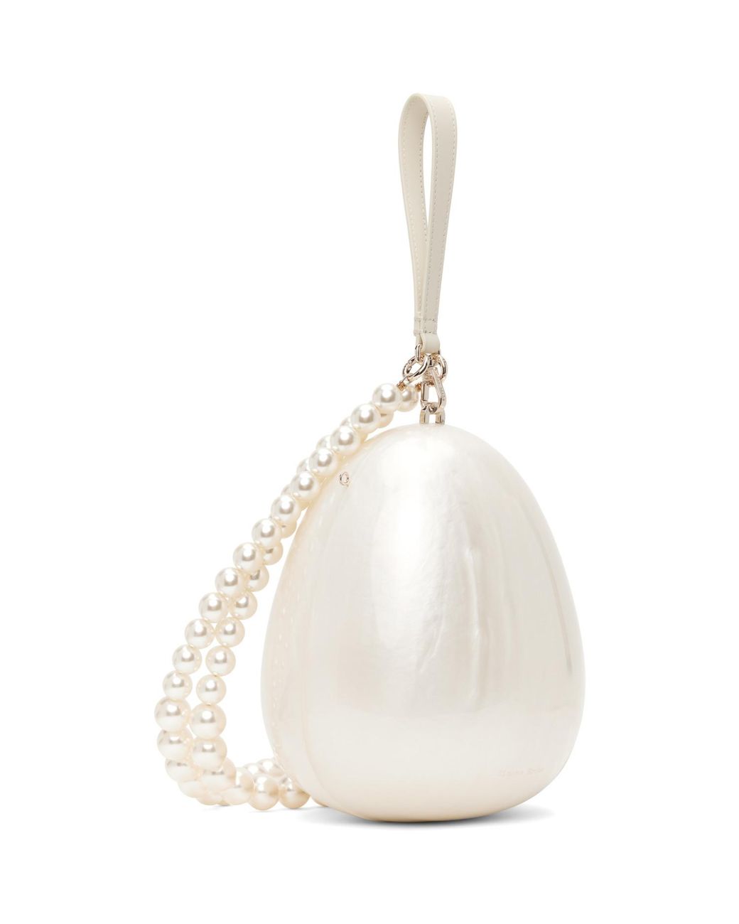 Simone Rocha Natural Off- Large Pearl Egg Bag
