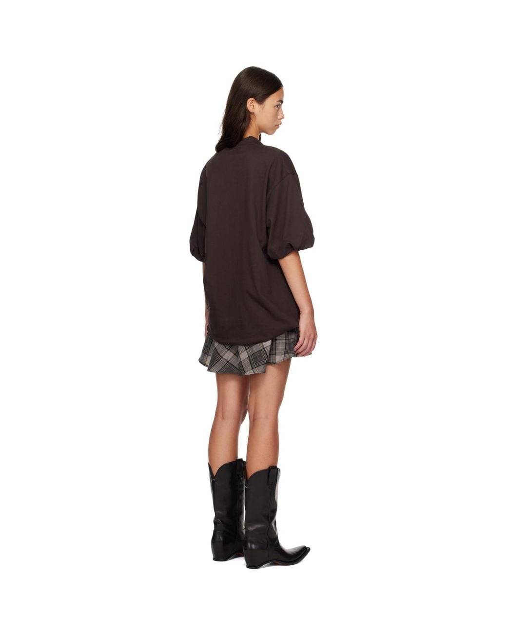 Acne Black Layered T-Shirt Minidress