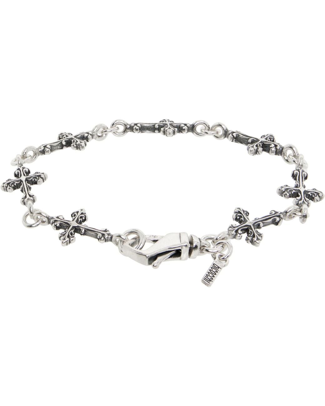 Emanuele Bicocchi Black Multi-Cross Avelli Bracelet for men