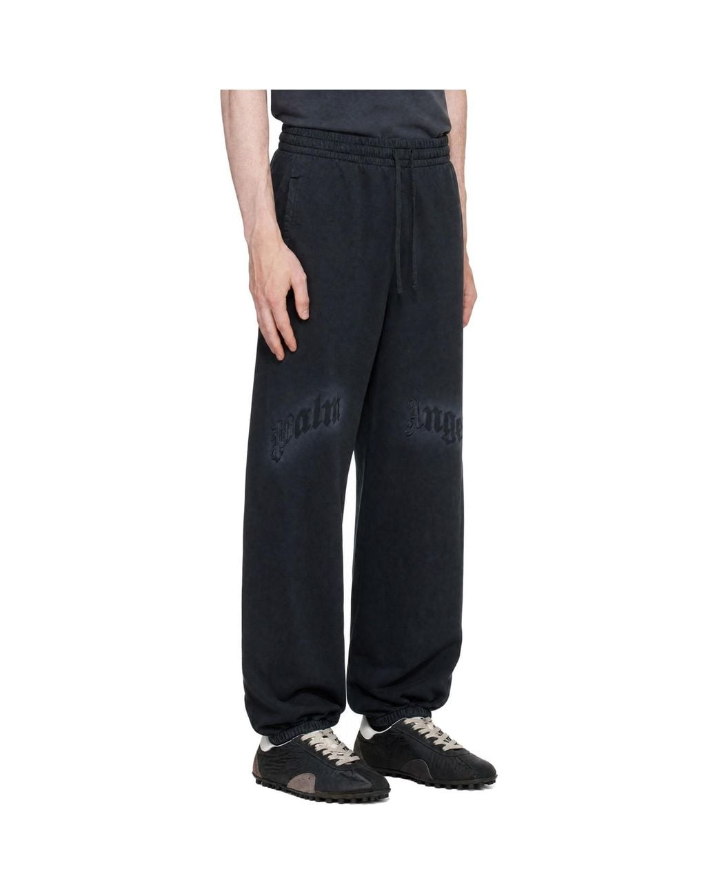 Palm Angels Black Patch Pa Baggy Sweatpants for men