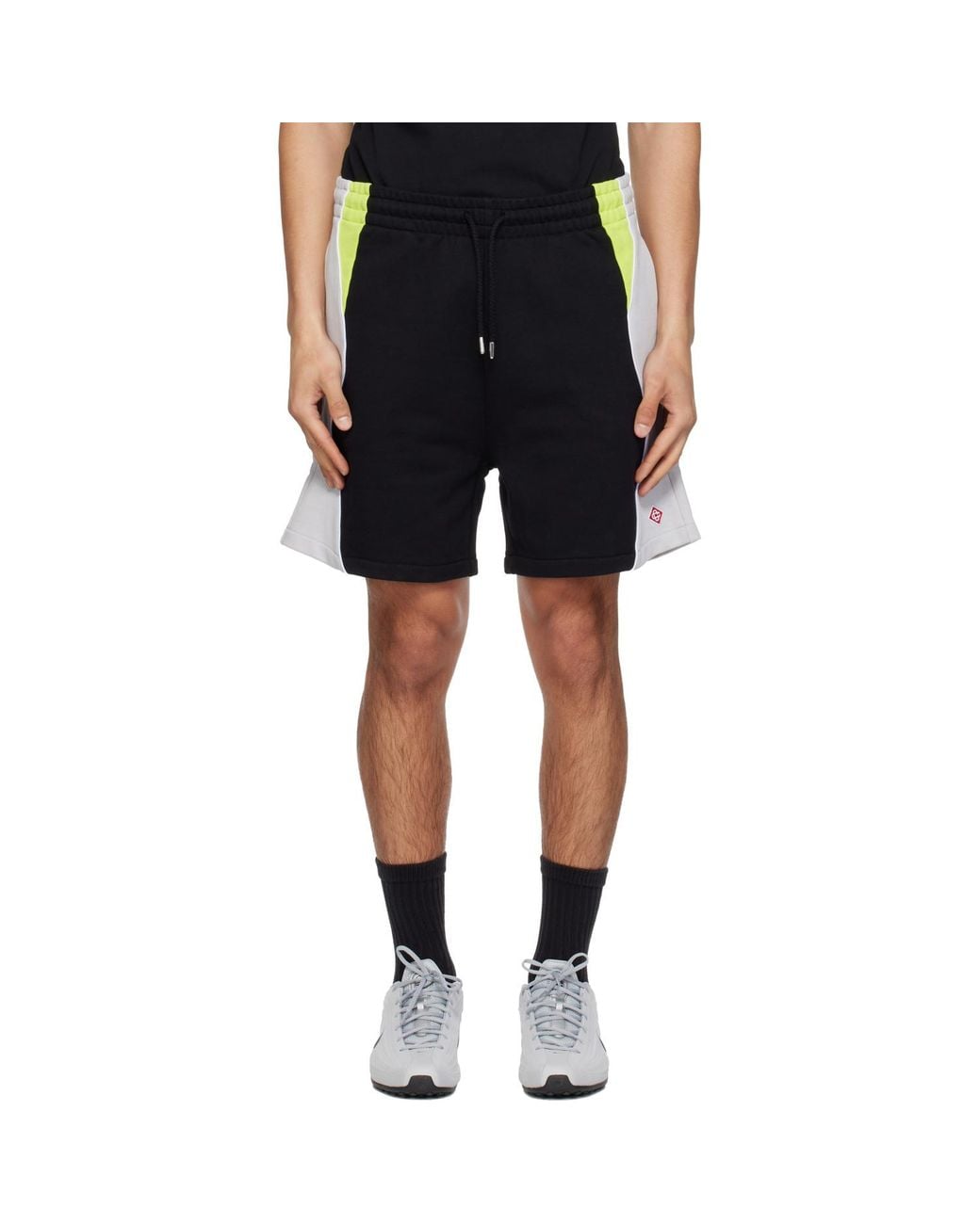 Casablanca Black Colourblock Sweat Shorts for men