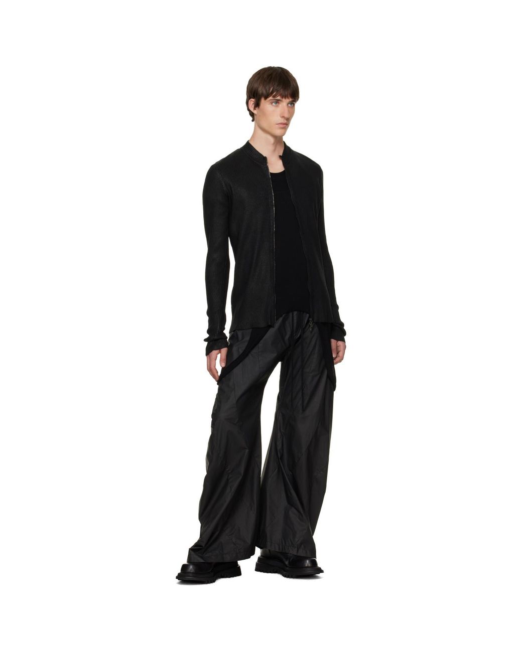 Julius Black Skinny Zip Sweater for men