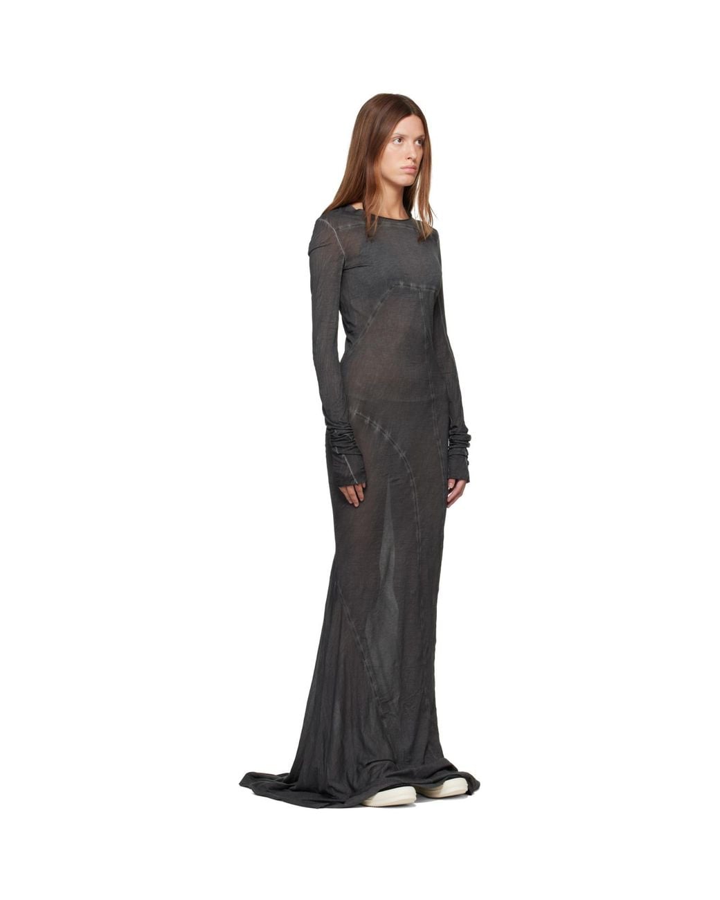 Rick Owens Black Tower Simple Edfu Maxi Dress