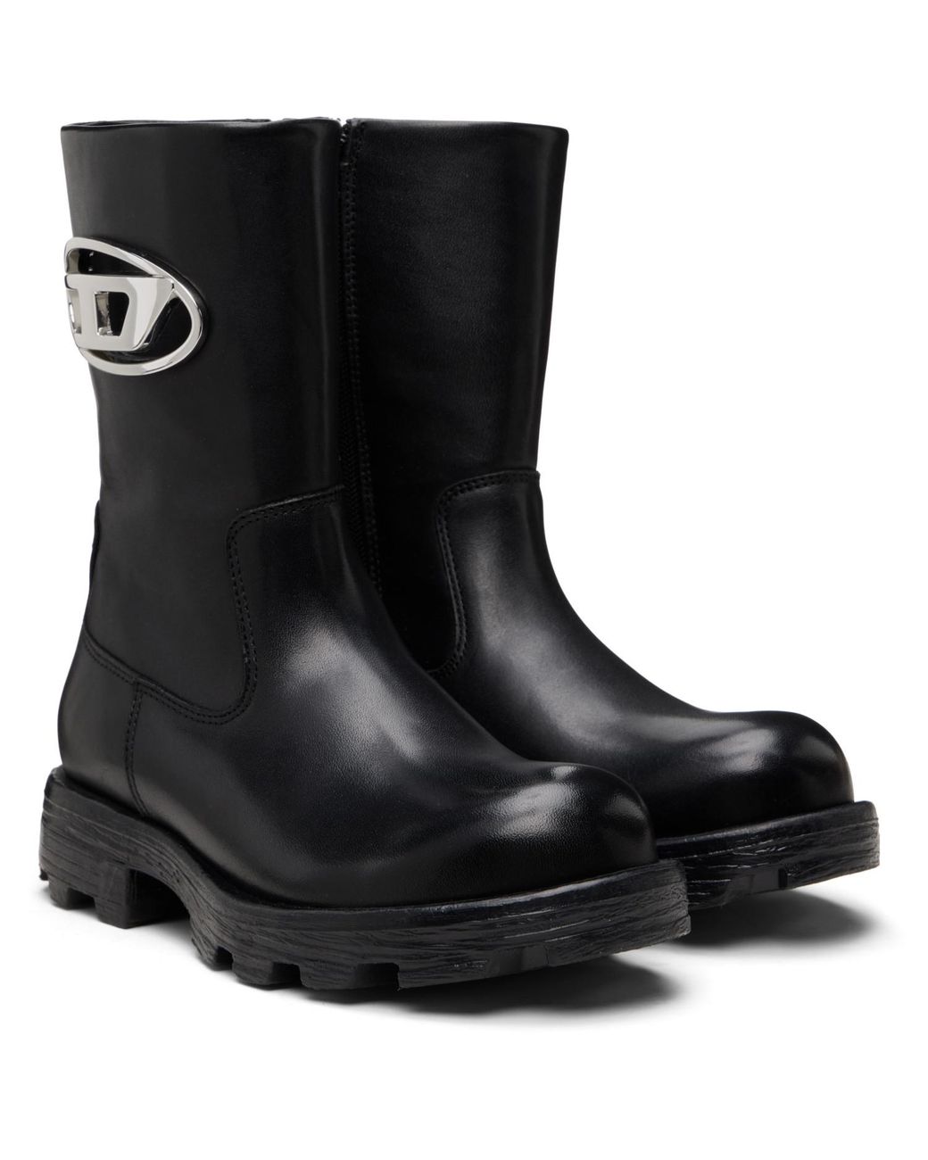 DIESEL Black D-Hammer Ankle Boots