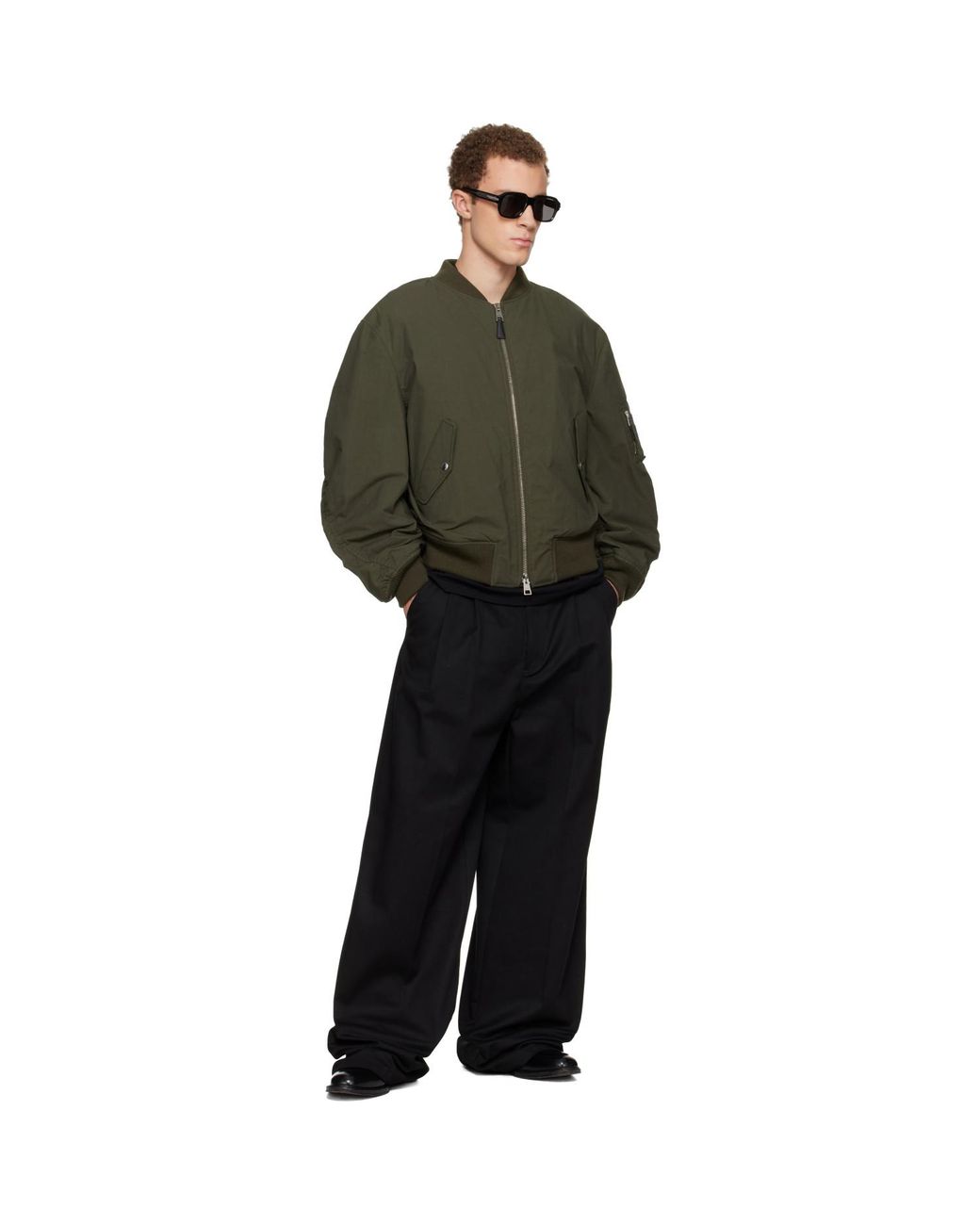 Givenchy Black Couture Seam Bomber Jacket for men