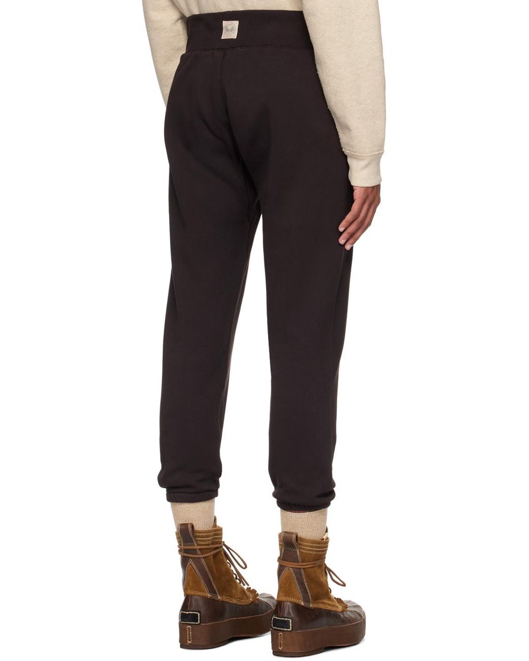 RRL Garment dyed Sweatpants in Black for Men Lyst UK