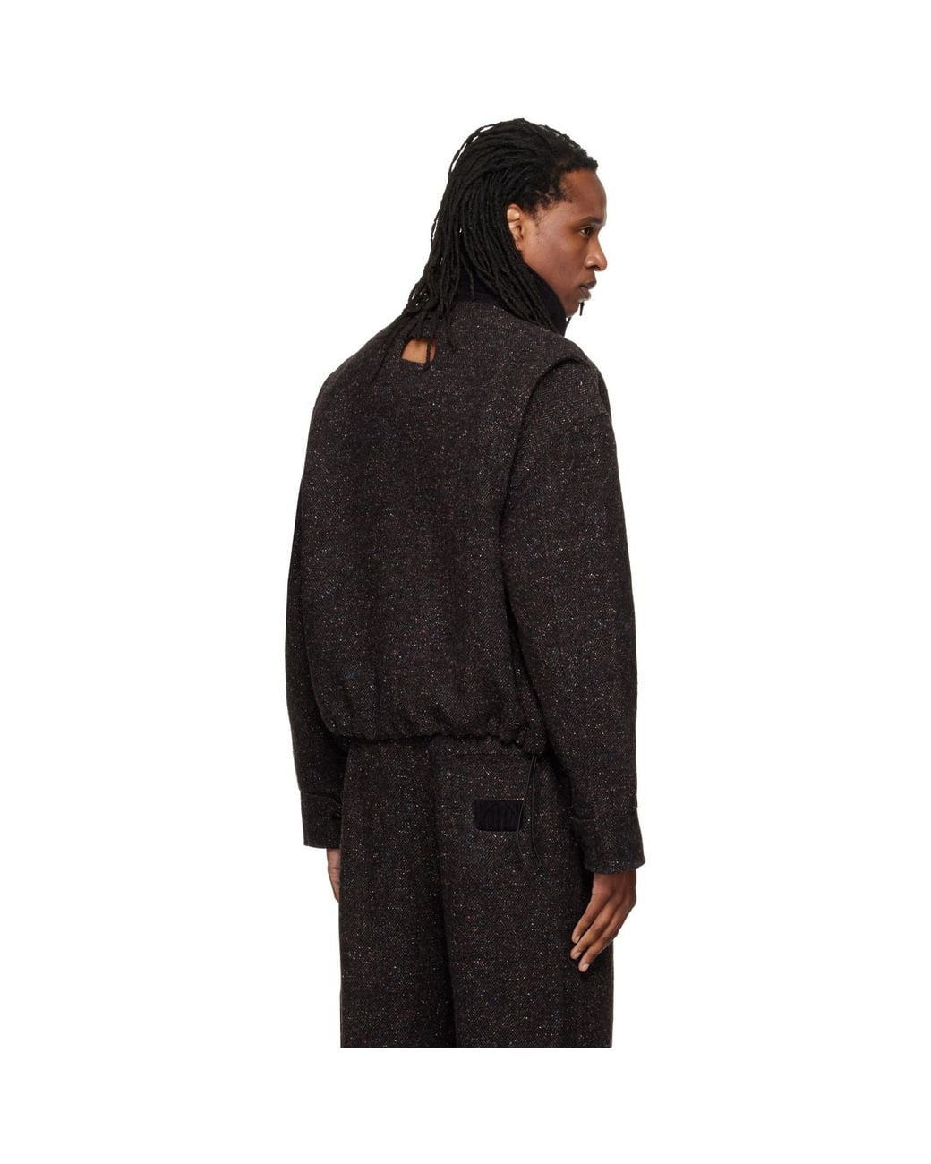 NULLUS Black Layered Placket Mk3 Jacket for men