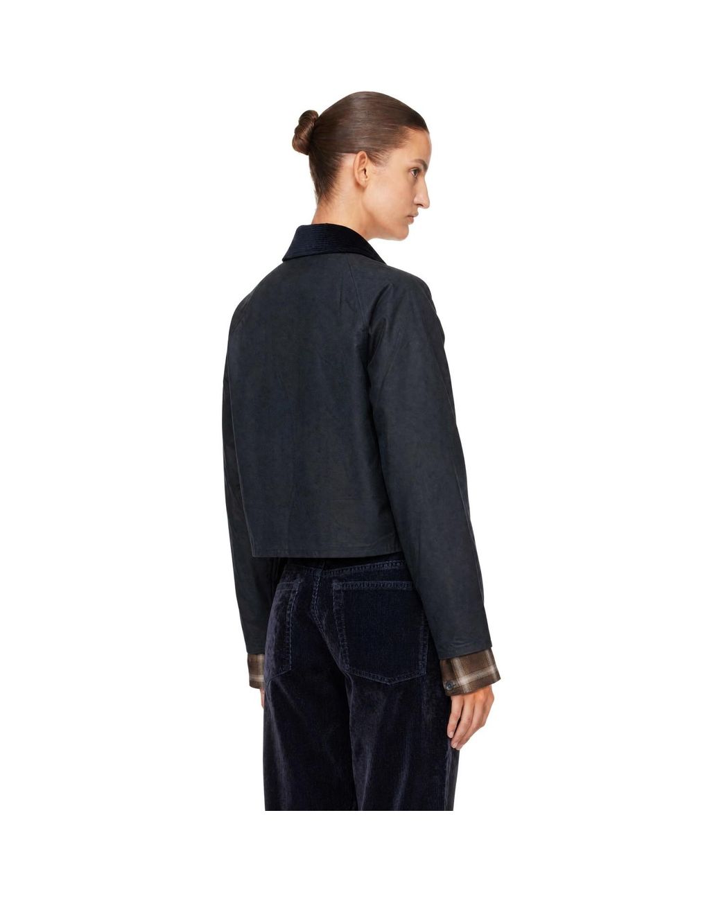 Barbour Black Spey Slim Waxed Jacket