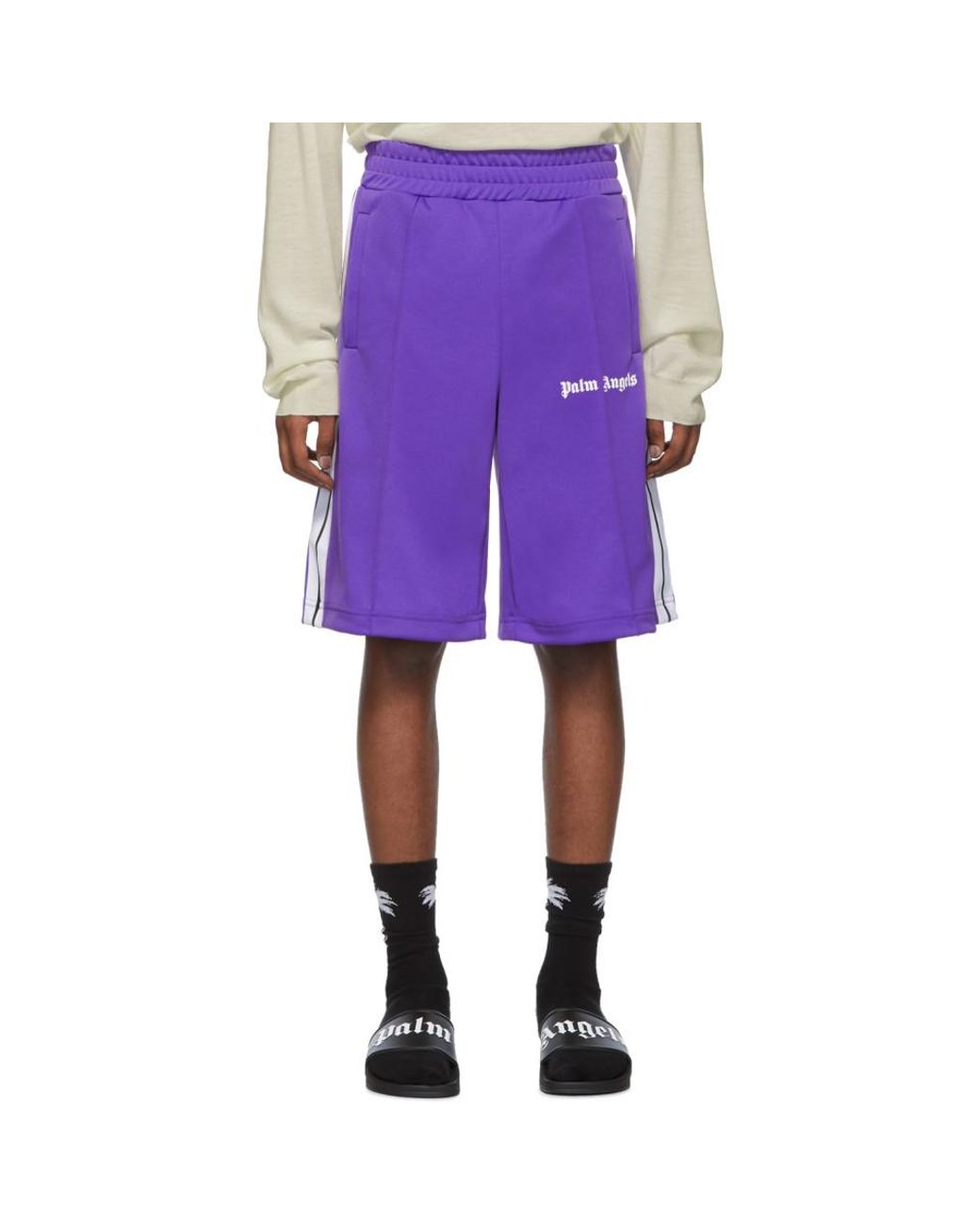 CLASSIC TRACK SHORTS in purple - Palm Angels® Official