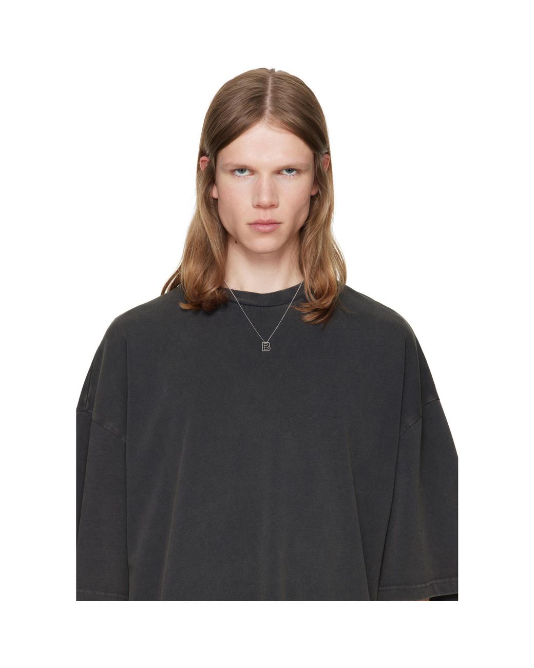 NUMBERING Metallic 'B' #7700 Necklace for men