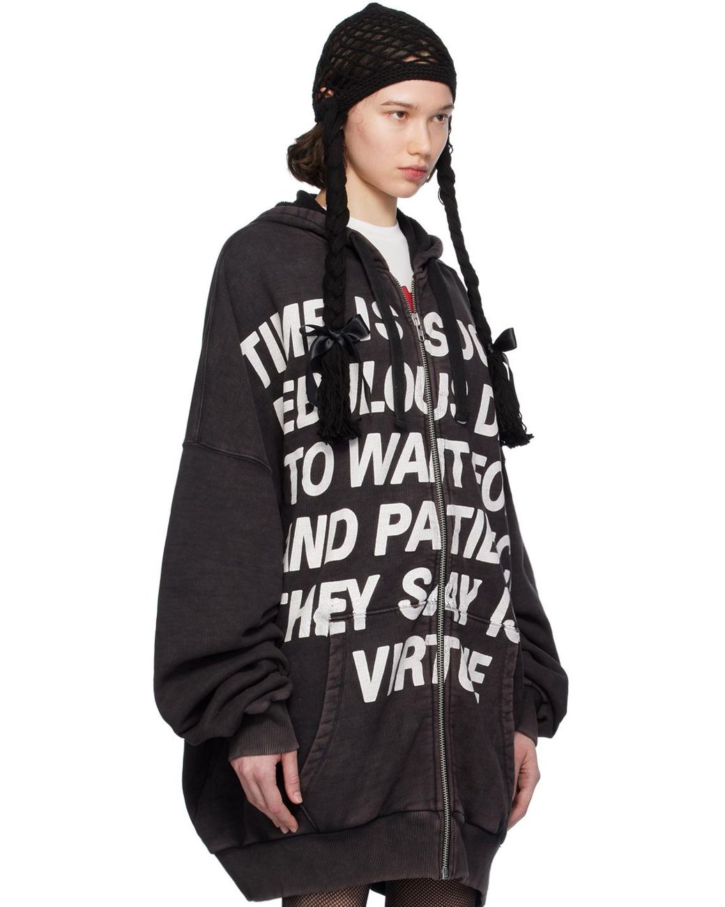 VAQUERA Giant Zip Hoodie in Black | Lyst VAQUERA Giant Zip Hoodie in Black | Lyst
