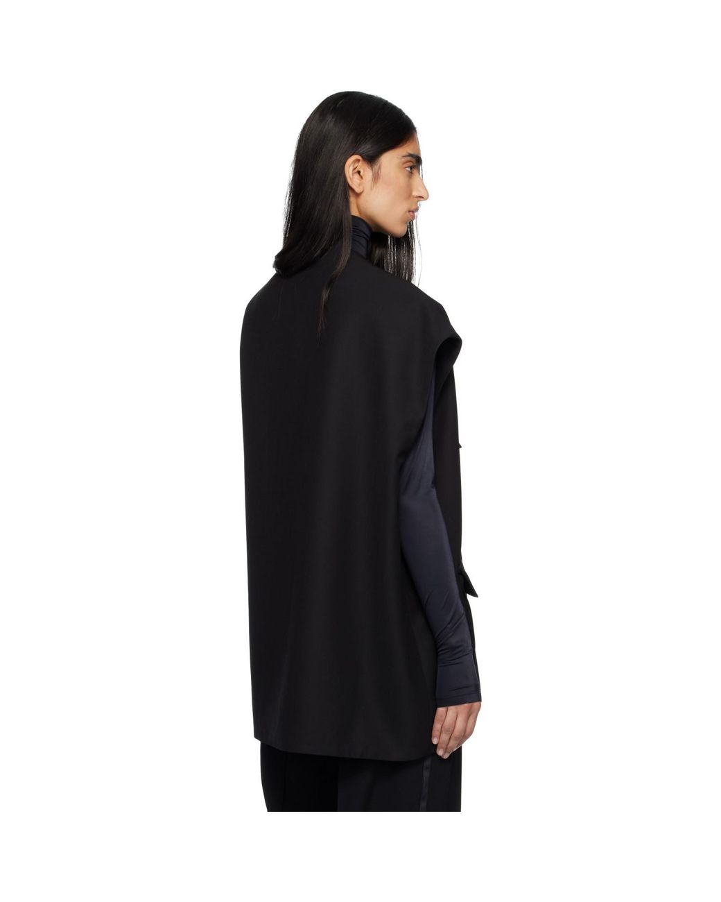 Marie Adam-Leenaerdt Black Utilitary Tailoring Vest