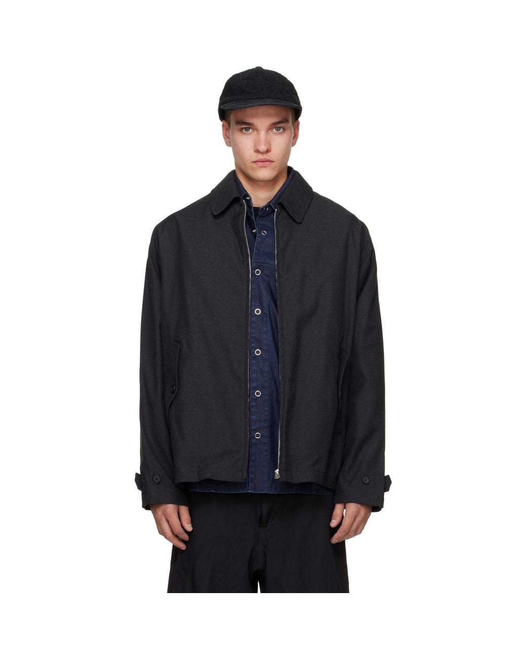 Comme des Garçons Blue Cotton Wool Serge Jacket for men