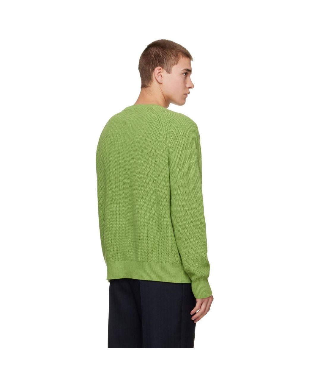 Kidsuper Green Knit 'Flower' Sweater for men