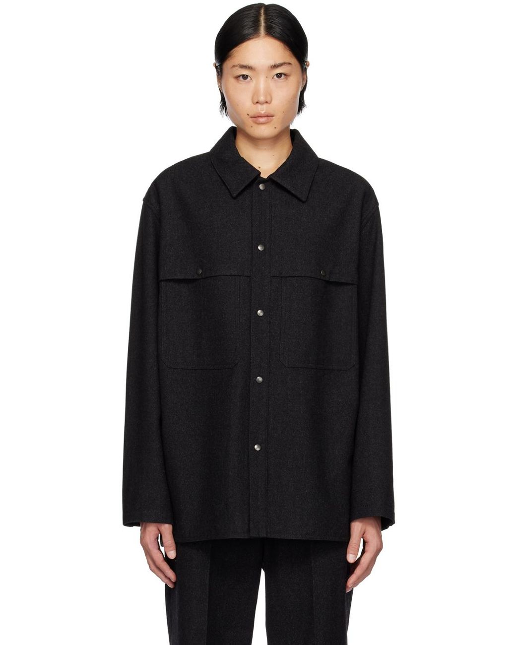 メンズ Lemaire ストームフラップ ジャケット ブラック | Lyst メンズ Lemaire ストームフラップ ジャケット ブラック | Lyst
