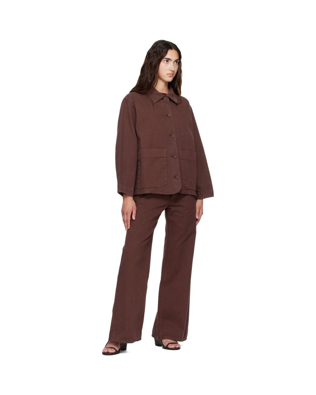 Baserange Brown Tajo Wide Trousers
