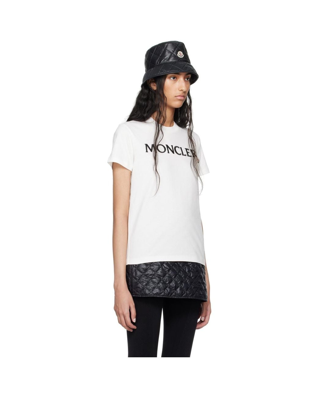 Moncler Black Embroidered Logo T-Shirt