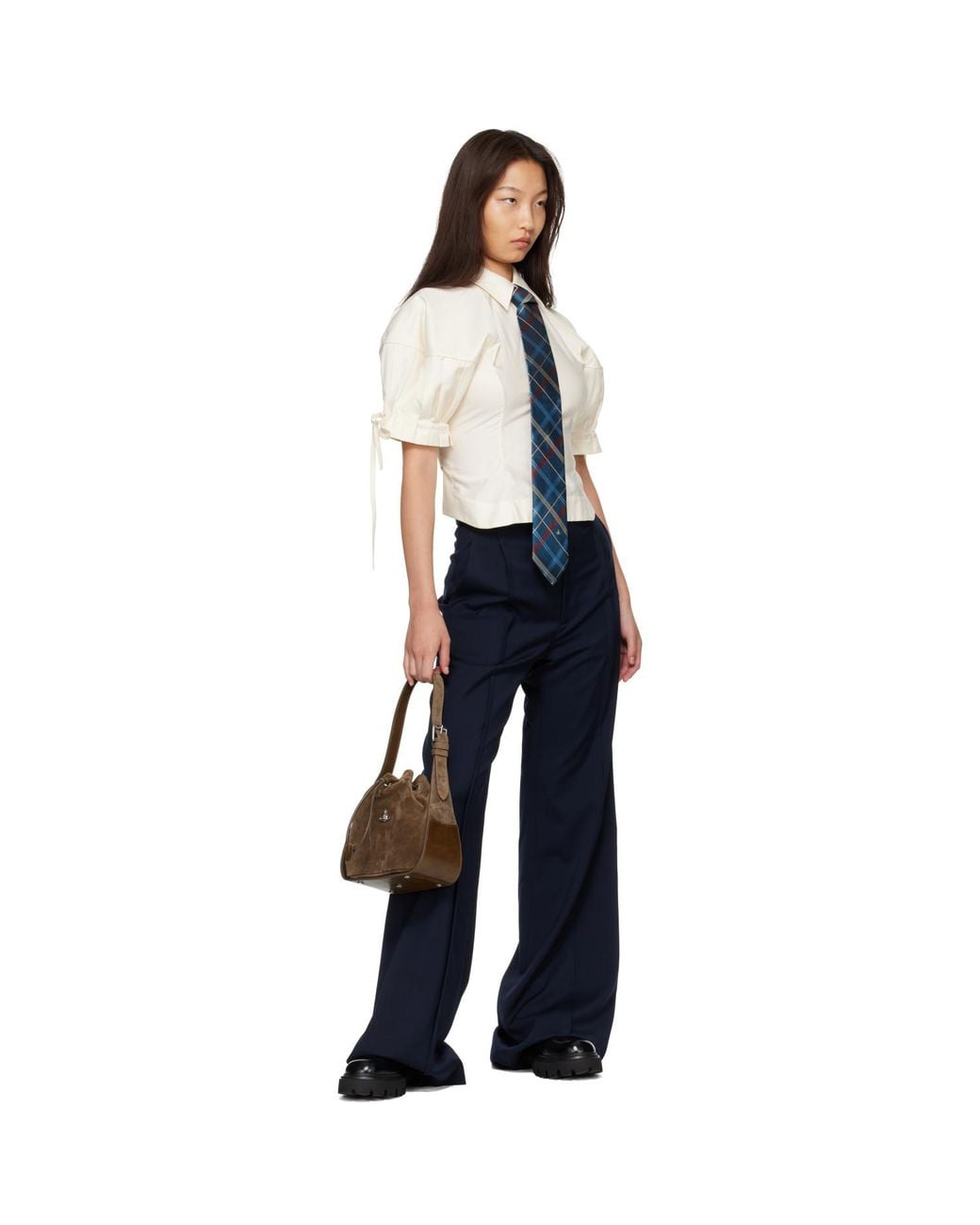 Vivienne Westwood Brown Khaki Stacey Bucket Bag