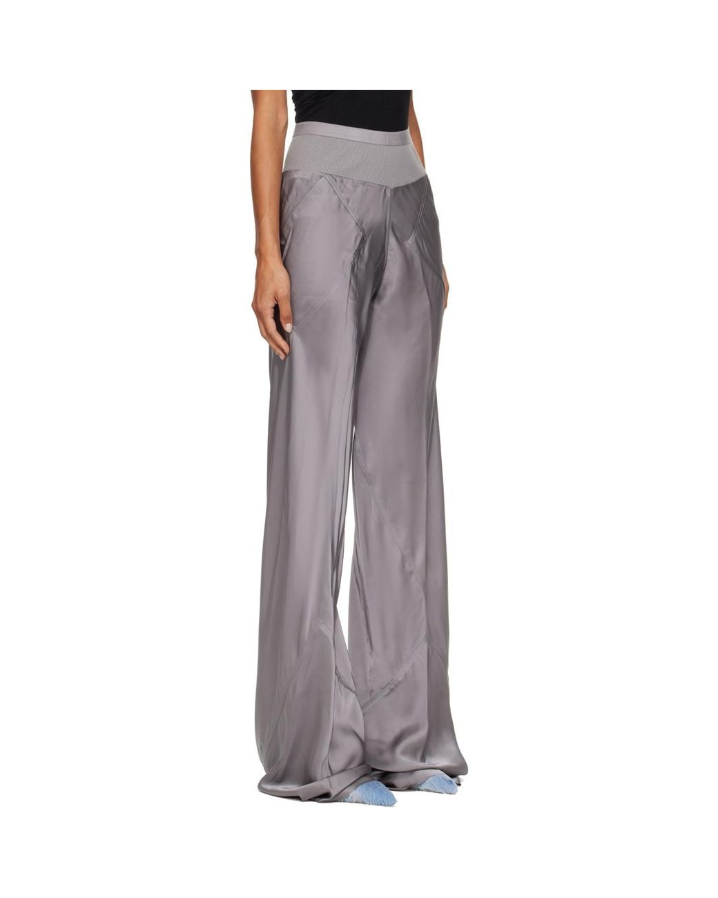 Rick Owens Gray Tower Bias Trousers