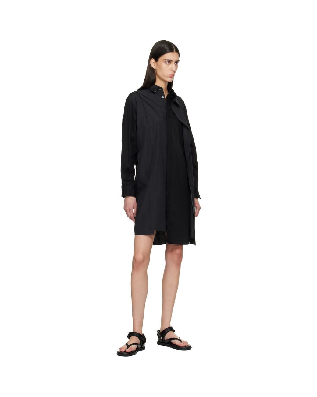 Sacai Black Belted Flip Flop Sandals
